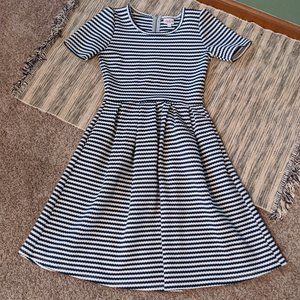 Navy Stripe Lularoe Amelia Dress